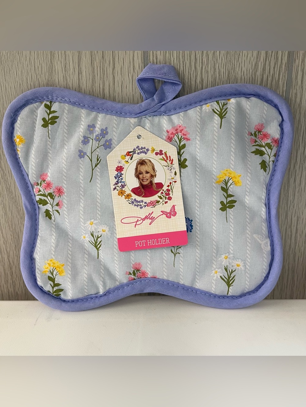 Dolly Parton Wildflowers Spring Collection PotHolders Pink Purple DG Kitchen New